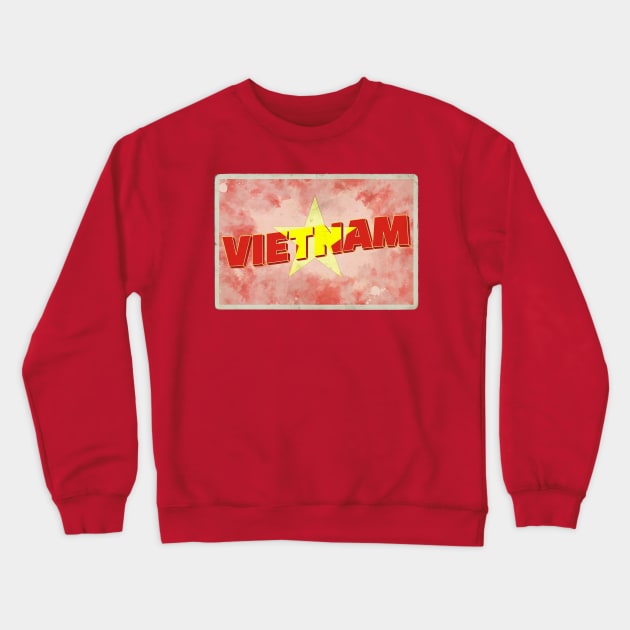 Vietnam vintage style retro souvenir Crewneck Sweatshirt by DesignerPropo